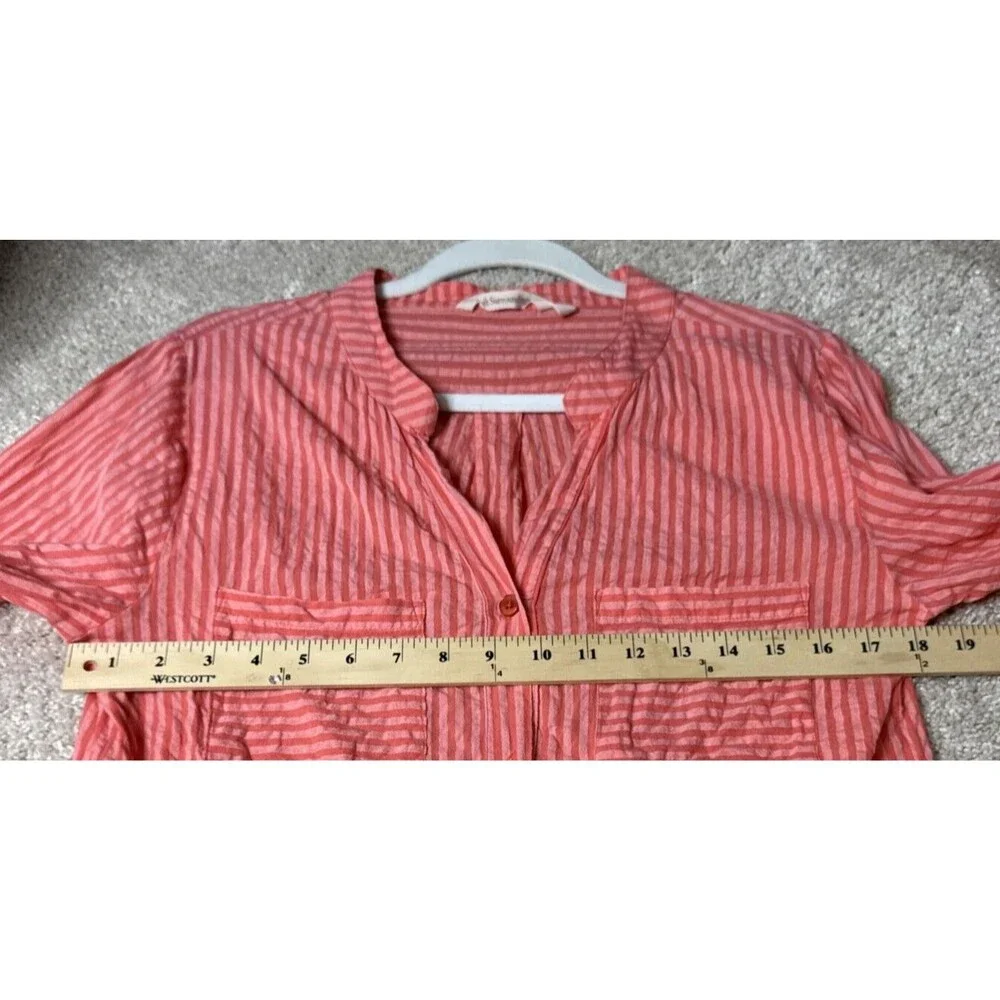 Soft surroundings MEDIUM shirt M pockets tunic beach 100% cotton - Picture 8 of 10